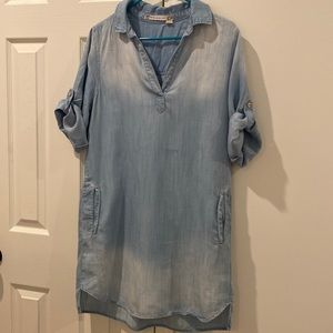 Denim summer dress. Umbre style